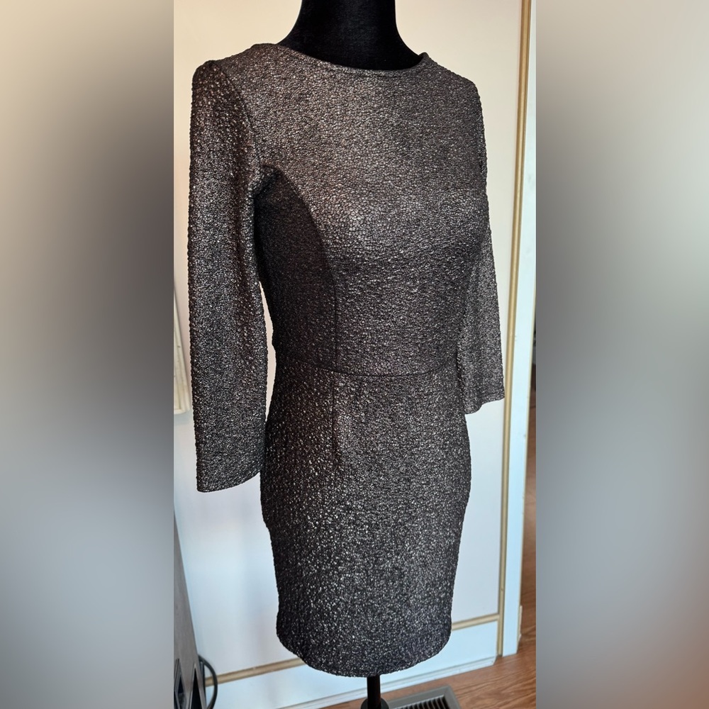 Elegant Black Textured Dress